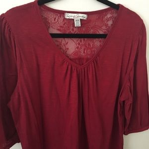 Red French Laundry 3/4 sleeve top