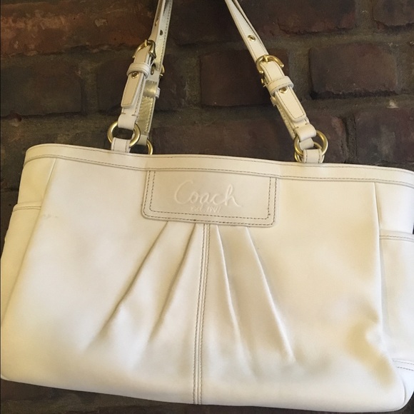 Coach white tote bag
