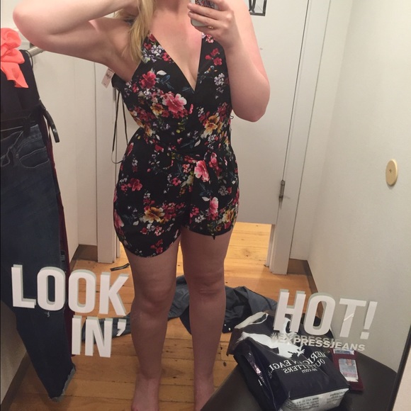 Express Flower-Print Romper