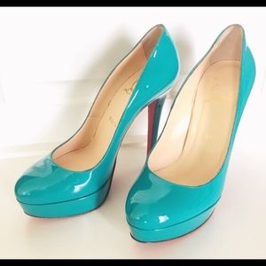 Christian Louboutin Teal Bianca's 38