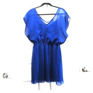 EUC Express Flowy Dress in Cobalt Blue