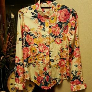 Long Sleeve Floral Blouse
