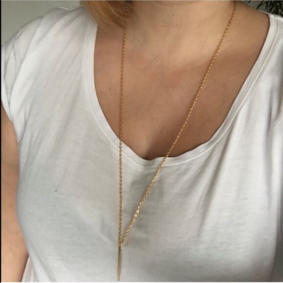 Long Gold Toned Necklace - Picture 3 of 3