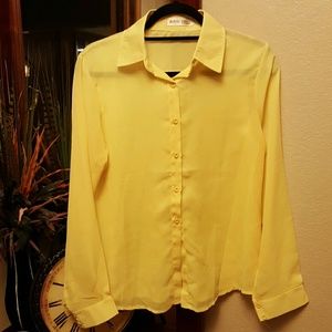 Sheer Blouse - Yellow
