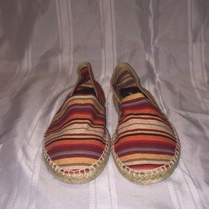 Multi-Color/Striped Canvas Flats