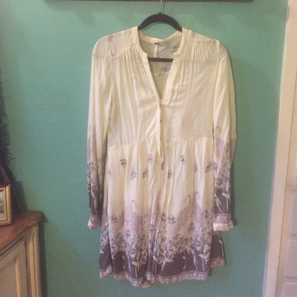 Long sleeve printed dress