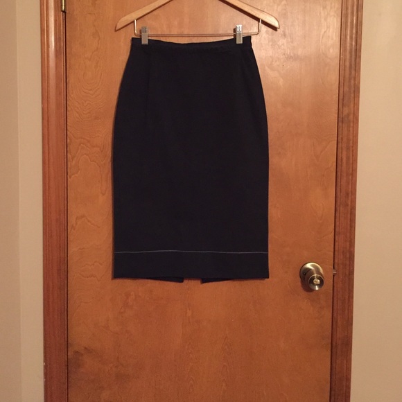 Navy Authentic Prada Skirt Size 40
