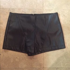 Leather shorts