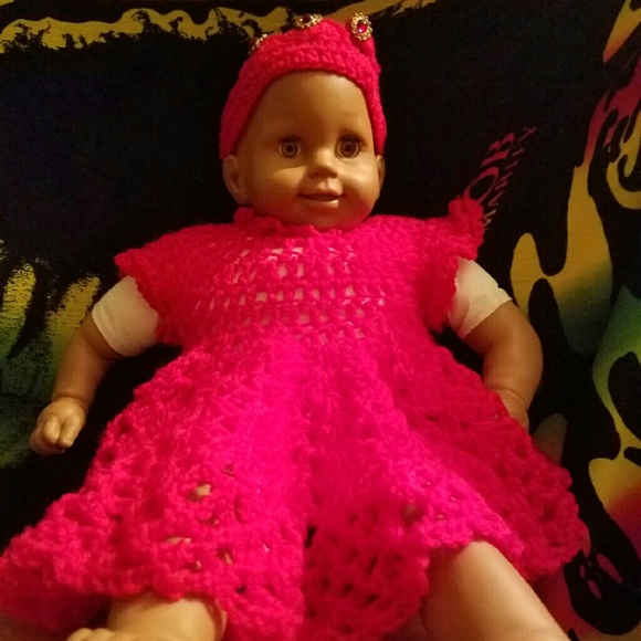 Crotchet dress w/ headband