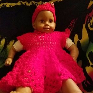 Crotchet dress w/ headband