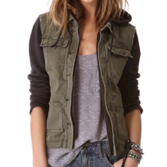 Free People Twill Hooded Jacket