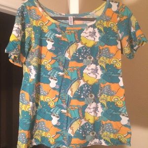 Urban outfitters bright comfy multi-color tee