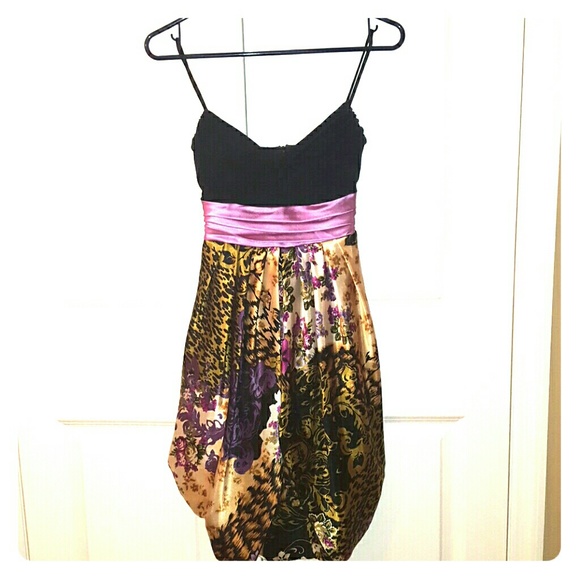 Floral pattern cocktail dress
