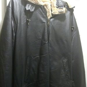 Leather coat