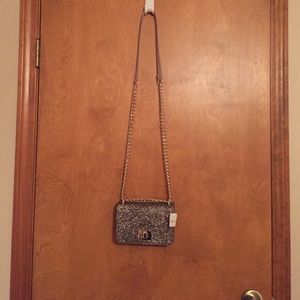 Aldo gold glitter cross over bag