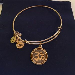Alex and Ani "Om" charm bracelet bangle.