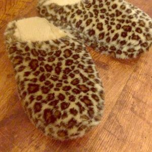 Cheetah print house shoes