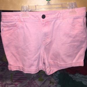 pink Jean shorts