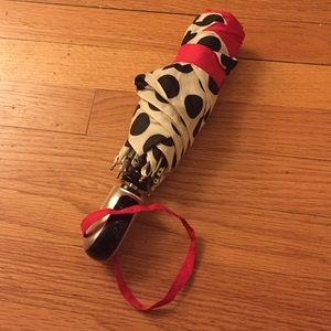 Red and White Polka Dot Umbrella