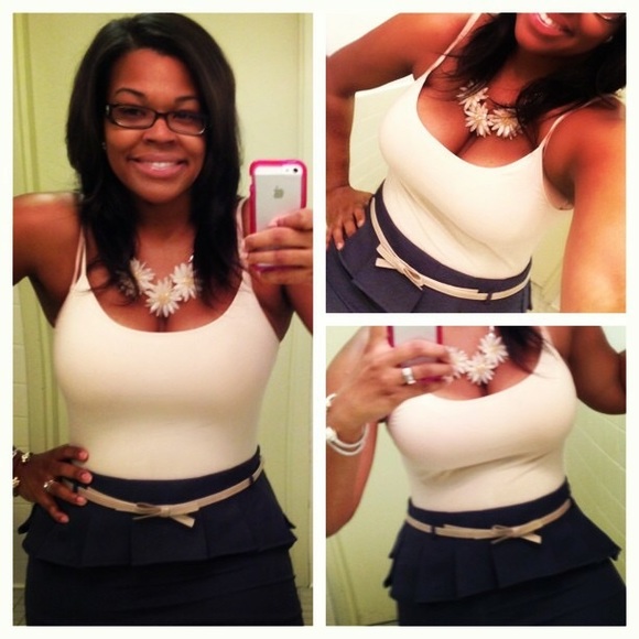 Belted Peplum Skirt