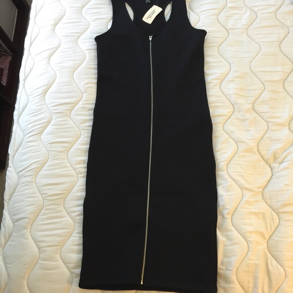 Zip down midi dress.