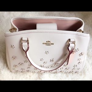 ❤️HP❤️Coach Satchel in Floral Rivets Leather/SOLD
