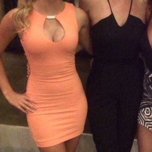 Bebe Coral BodyCon Dress