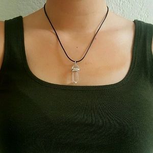 Crystal quartz choker