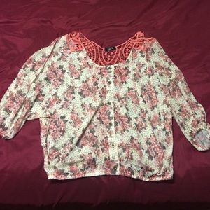 Sheer floral top