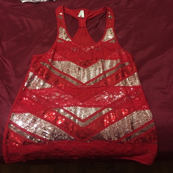 Racer back sequin tank top - Picture 2 of 3