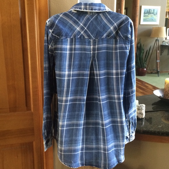 Anthropologie Tops Plaid Distressed Wash Button Down Shirt Poshmark