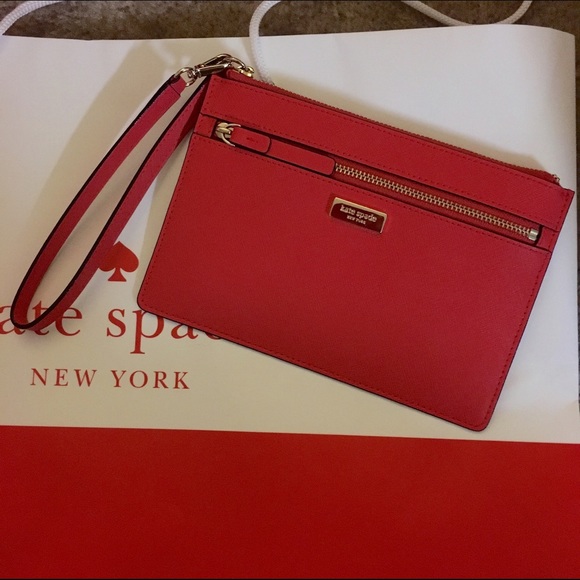 Brand New Kate Spade Orange Wristlet