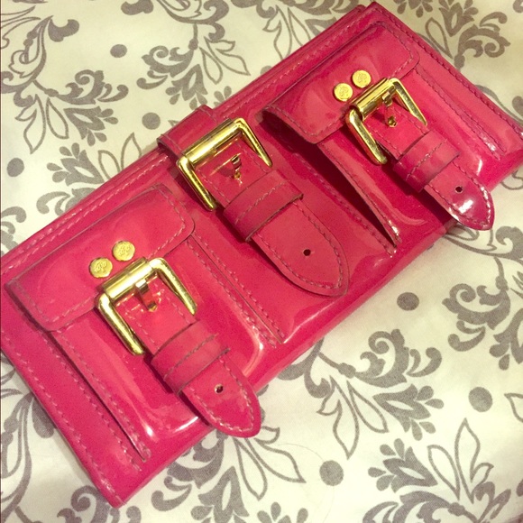 Authentic Mulberry pink check wallet!!!!