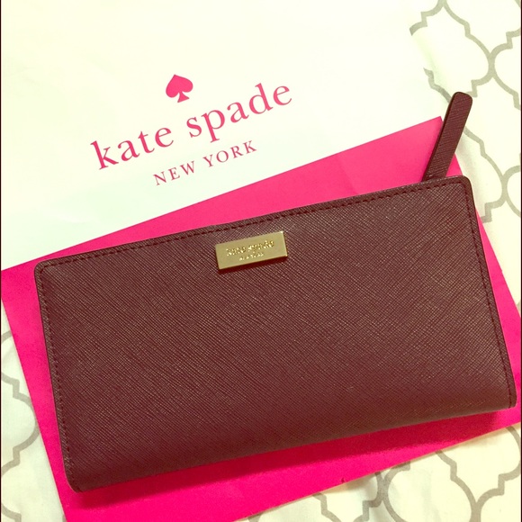Kate spade red leather wallet