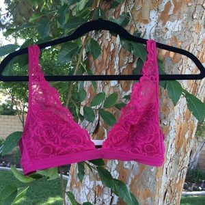 PINK lace bralette