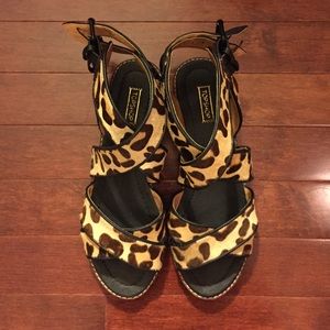 Topshop leopard sandals