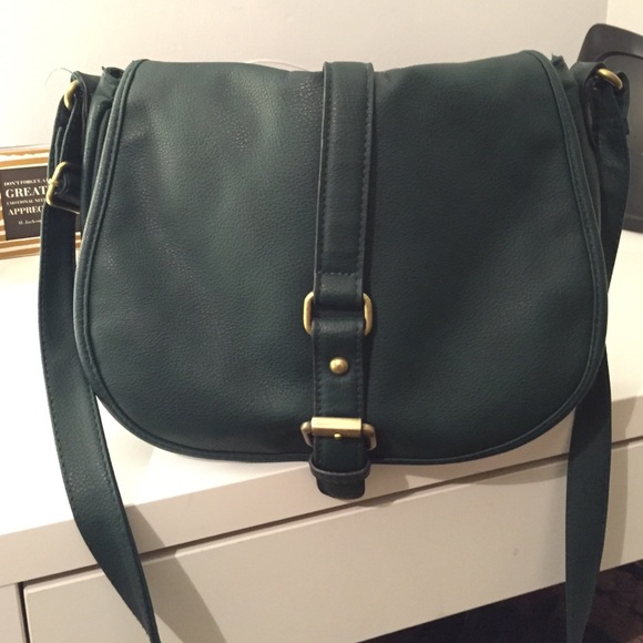 Merona dark green crossbody bag