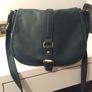 Merona dark green crossbody bag