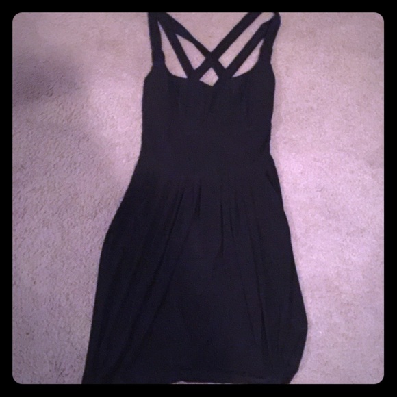Mini black pocket dress