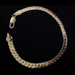 Sterling silver flat curb bracelet