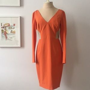 NWT Rachel Roy Orange/Grey Colorblock Dress