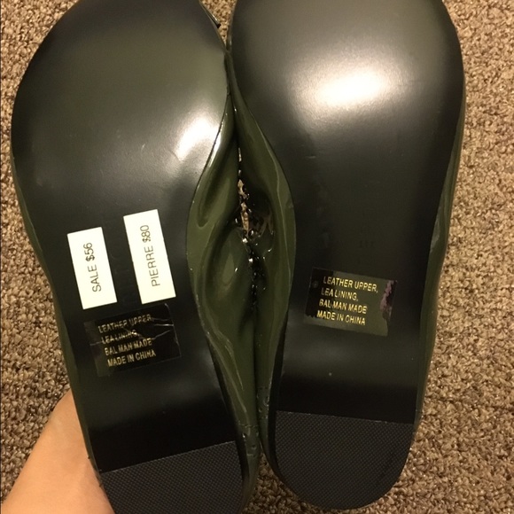 REPORT Patent Leather Studded Pointy Flats, sz 5/6 - Picture 2 of 3