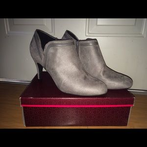 Grey Suede Booties NWT in box