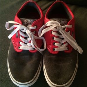 Men's Grey & Red Vans