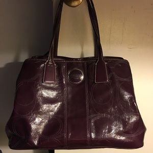 Purple Coach bag