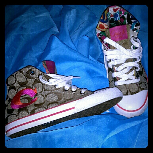 ♡ Hold for koreanbarbie ♡ Coach high tops birch