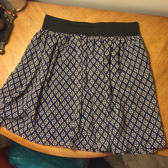 Checkered flowered skirt
