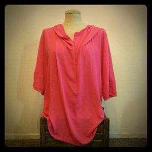 Awesome unique hooded dressy top