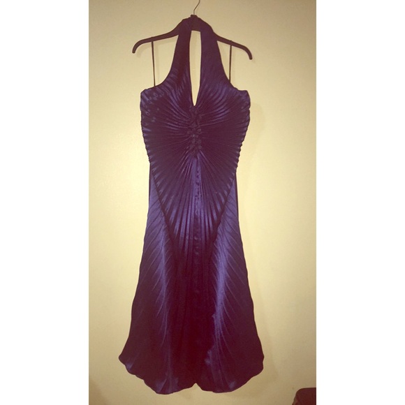 Navy Sily Night Dress - Picture 1 of 4