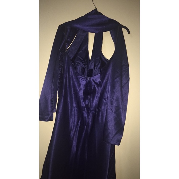 Navy Sily Night Dress - Picture 3 of 4